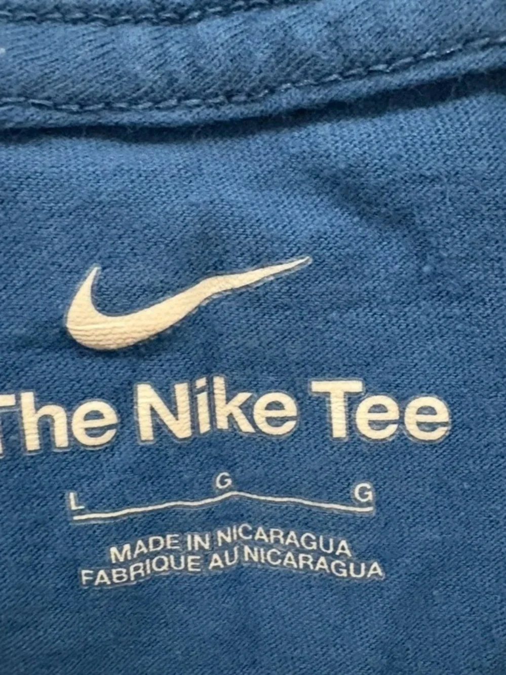 “JUST DO IT” Nike Men's Short Sleeve Tee in Royal Blue with White